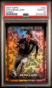 2024 Topps Series 1 Rabbit #222 Zach Remillard Rookie RC PSA 10 Gem Mint POP 1 - Picture 1 of 3