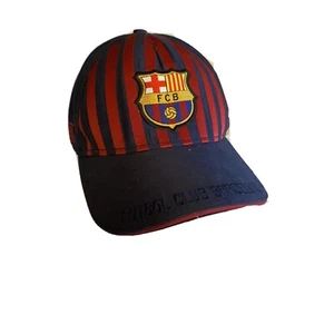 Barcelona F.C.B. Soccer Football Blue Adjustable Hat Cap One Size - Picture 1 of 7