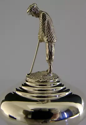 Mint English Sterling Silver Golfer Bottle Stopper 2011 Golfing Boxed • 95£