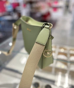 Michael Kors MK Crossbody Bag Handbag Purse Messenger Shoulder Light Sage Green - Picture 1 of 11