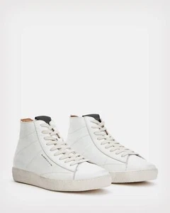 All Saints Tundy Logo Leder High Top Turnschuhe UK Größe 5 - Bild 1 von 7