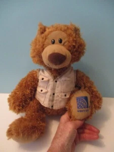 Early GUND United Airlines Oliver D, World Brown Bear 12” Plush Advertising - Picture 1 of 4