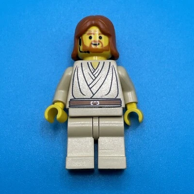Lego Star Wars Obi-Wan Kenobi com fone de ouvido minifigura 7143 cabeça amarela - Imagem 1 de 3