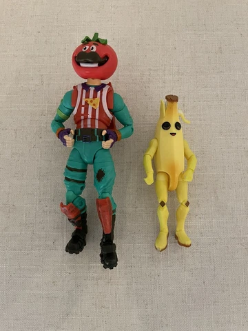 Fortnite Action Figures (5” Peely Banana and 7” Tomato Head) Cover