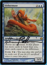 Slithermuse Morningtide NM Blue Rare Artist Signed MTG CARD (ID# s2030) ABUGames
