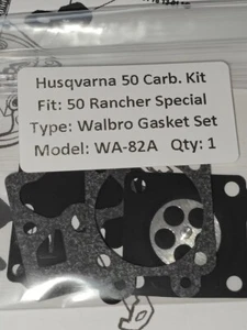Set guarnizioni Husqvarna 50 & Rancher 50 & Special 50 per Walbro Carb serie WA-82A - Foto 1 di 2