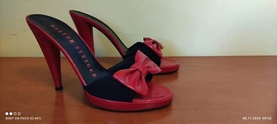 Ladies Walter Steiger High Heel Toe Pump US Size 9 Patent Leather Sandels Shoes - Image 1 of 4