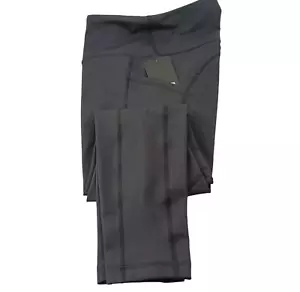 Womens Yoga Leggings High Rise Pants with Pockets - Black - Xtra Large - Picture 1 of 10