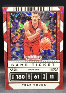 2020 Panini Contenders Draft Picks Game Ticket TRAE YOUNG Green Explosion #23 V - Picture 1 of 2