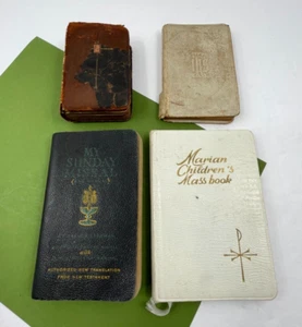 Vintage Catholic Sunday Missal Marian Mass Book Key of Heaven Lot of 4 Prayer - Picture 1 of 20