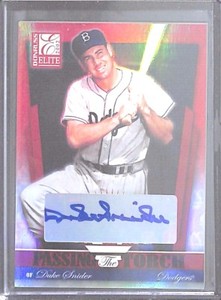 2002 Donruss Elite Passing the Torch Autograph #PT-21 Duke Snider No 59 of 100
