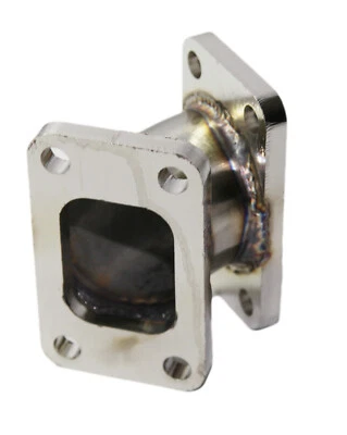 45 Deg SS Turbo Charger Flange Conversion Adapter T3-4 bolt to T3-4 bolts - Image 1 of 4