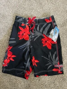 Billabong Supreme Boardshorts Herren Größe 26 schwarz mit roten Blumen (0371) - Bild 1 von 5