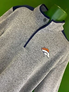 NFL Denver Broncos Heathered Grey 1/4 Buttoned Pullover Men's 2X-Large NWT - Picture 1 of 5