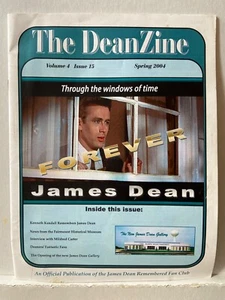 The Dean Zine Fan Club Magazine Spring 2004 Vol.4 No.15 Cover James Dean 704G - Picture 1 of 3