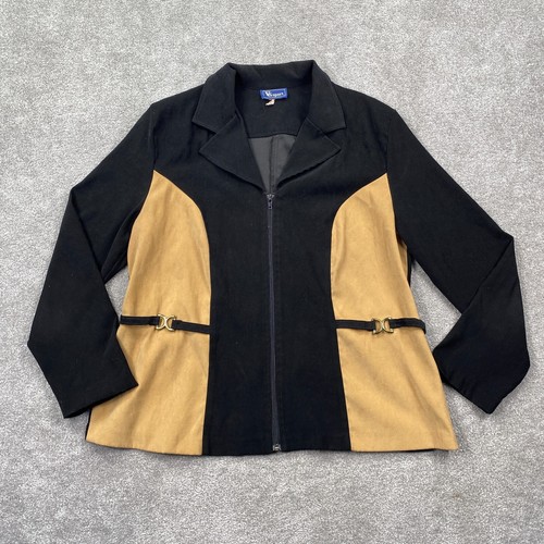 UNDERCOVER Giacca blazer donna VS Sport full zip taglia L nero beige collo colletto