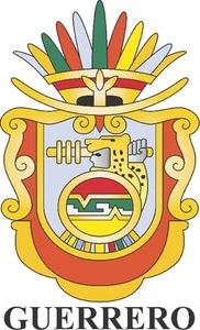 2 (PIEZAS) Guerrero México. Calcomanías de escudo de armas pegatinas a todo color/a prueba de intemperie - Imagen 1 de 3