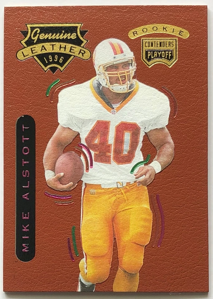 MIKE ALSTOTT  1996 Playoff Contenders Genuine Leather ROOKIE RC #40  BUCCANEERS - Image 1 of 2