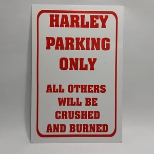 Metal Harley Parking Only Sign Motorcycle - Picture 1 of 2