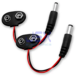 9V PP3 DIY Repair Battery Clip With DC Plug End for Spy, Mini CCTV Camera, LED - Picture 1 of 3