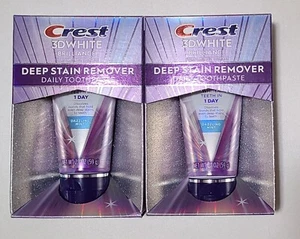 2 Crest 3D White Brilliance Deep Stain Remover Daily Toothpaste 2.1 oz EXP 06/26 - Picture 1 of 5