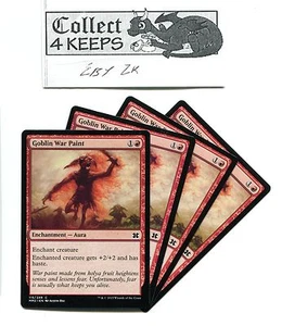 Magic Magic Magic The Gathering Modern Masters 2015: 4x pintura de guerra de duendes x4 juego rojo sin jugar - Imagen 1 de 1