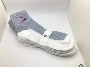 Calze unisex cotone quarto caviglia -5 paia grigio/bianco casual sportive -taglia 9-11 - Foto 1 di 4