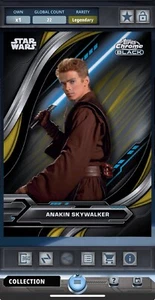 50cc Anakin Skywalker GOLD CHROME BLACK 24 LEGENDARY Topps Star Wars Card Trader - Picture 1 of 2