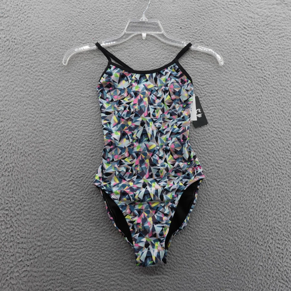 Traje de baño TYR Prismbreak Diamond de una pieza pequeño negro multi mujer Durafast NUEVO Foto 1 de 4