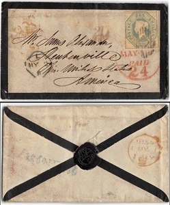 Gran Bretaña #5 en portada de luto, 1855 - Imagen 1 de 1
