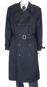 NAUTICA~NEUWERTIG!!~SCHWARZ BAUMWOLLMISCHUNG TRENCH ZIP OUT LINER 42T GÜRTEL DOPPEL BRST'D - Bild 1 von 17
