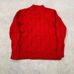 Lands' End Knitted Jumper abstract cable knit patterned sweater Women's S (8-10) - Picture 1 of 5