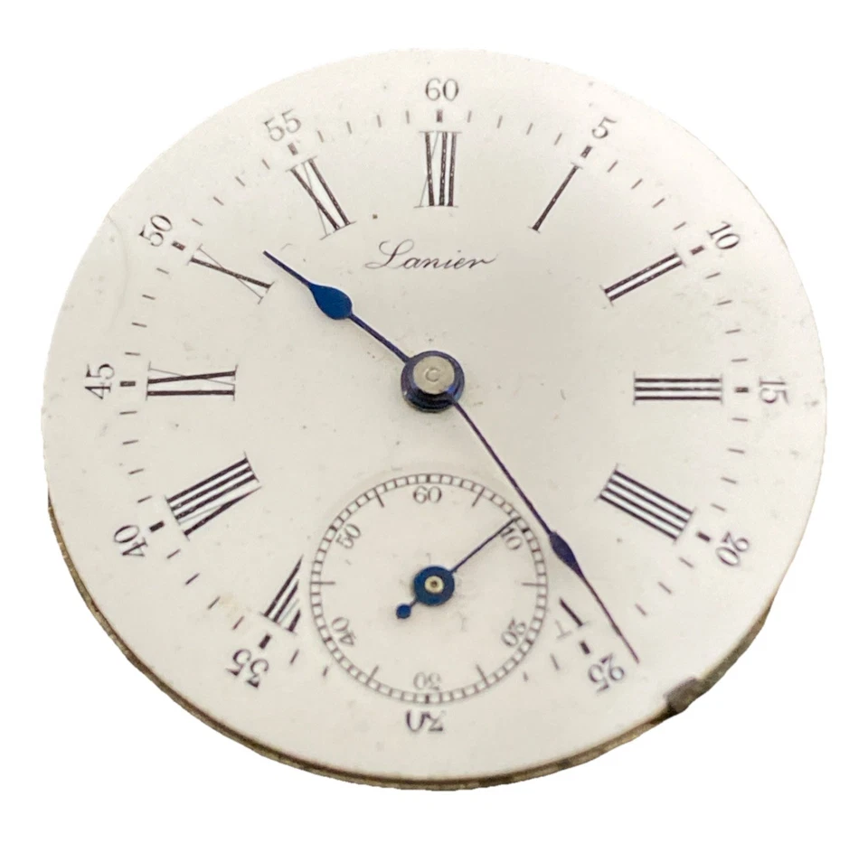 Movimiento Reloj Bolsillo Lanier Talla 0s Swiss Hunter Piezas Antiguas F8563 Foto 1 de 4