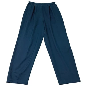 Neu mit Etikett Melrose Collectibles Petite türkis Seide weites Bein elastischer Bund Hose PM - Bild 1 von 7