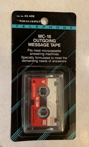 Realistic Telephone MC-15 Outgoing Microcassette Message Tape Radio Shack NEW - Photo 1/2