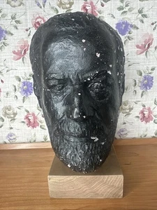 Escultura decorativa vintage 1966 Austin Productions busto masculino mediados de siglo - Imagen 1 de 12