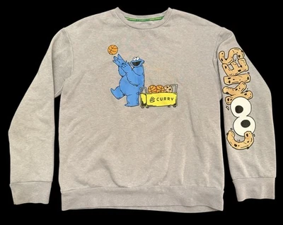 Under Armour Steph Curry Cookie Monster Sweatshirt YOUTH LARGE - Image 1 of 2
