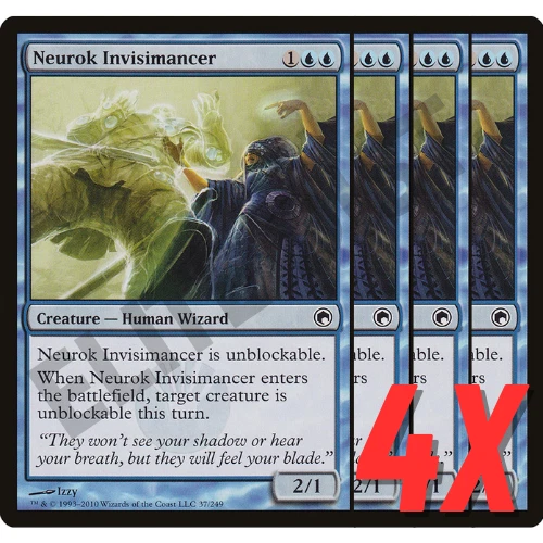 MTG Neurok Invisimancer (Scars of Mirrodin) 37/249 (NEAR MINT) (4X) - Image 1 of 1