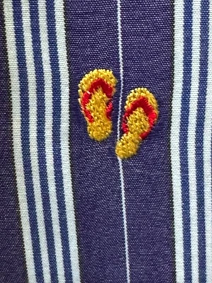 Sandalias Robert Graham Bordadas Chanclas 2XL CAMISA MANGA LARGA 18x 37/38 Foto 1 de 4