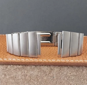 Vintage 19mm BÄR Edelstahl unbenutzt NOS Klassiker 70er Jahre Uhrenarmband - Bild 1 von 8