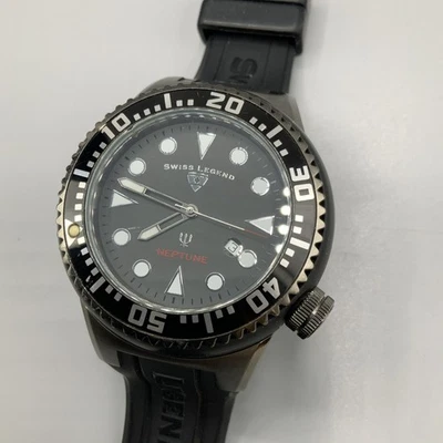 Swiss Legend Neptune Large Face Men’s Watch Triple Black - Image 1 of 4