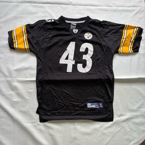 Pittsburgh Steelers Jersey #43 Polamalu Black Reebok Youth XL - Flaws - Picture 1 of 15