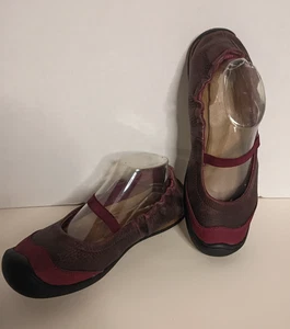 KEEN "Wear Around" Women's Sz 10US/40.5EU Purple/Maroon Leather Ballet Flats - Picture 1 of 12