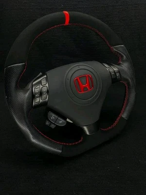 HONDA ACCORD CL7 CL9 ACURA TSX 2004-2008 TOP ROUND & BOTTOM FLAT STEERING WHEEL - Bild 1 von 4