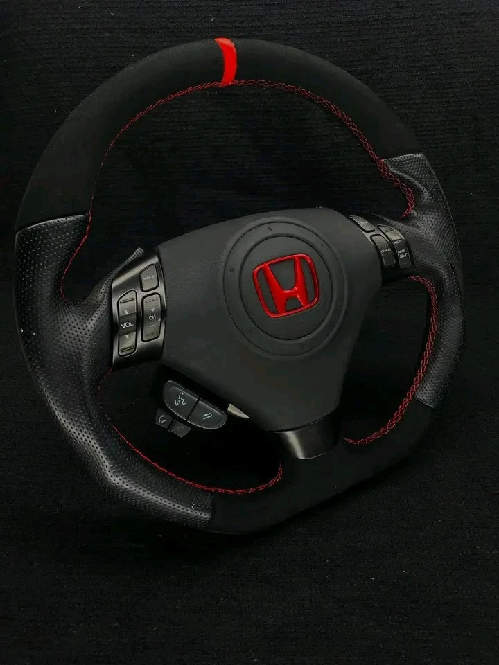 HONDA ACCORD CL7 CL9 ACURA TSX 2004-2008 TOP ROUND & BOTTOM FLAT STEERING WHEEL - Bild 1 von 4