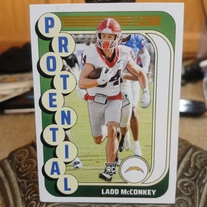 BALLIN BEAST 2024 Panini Score Protential Orange Parallel Sp Ladd McConkey #1 RC - Picture 1 of 7