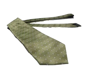Romario Manzini Subtle Geometric Mustard Green Professional Classic 58x4 Tie - Picture 1 of 9