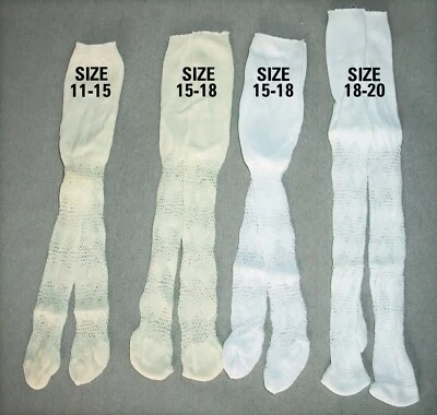 PRILLYCHARMIN DOLL TIGHTS - Size 15-18" - CREAM TIGHTS for popular 16" Dolls
