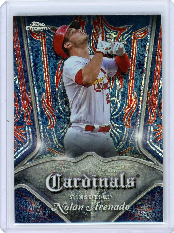 2022 Topps Chrome Nolan Arenado Cardinals Pinstriped/Club Plaques Card #P-4 - Image 1 of 2
