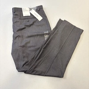 NWT! Calvin Klein Dress Pants Mens Sz 40x30 Pinstripe Slim Fit Stretch Polyester - Picture 1 of 12